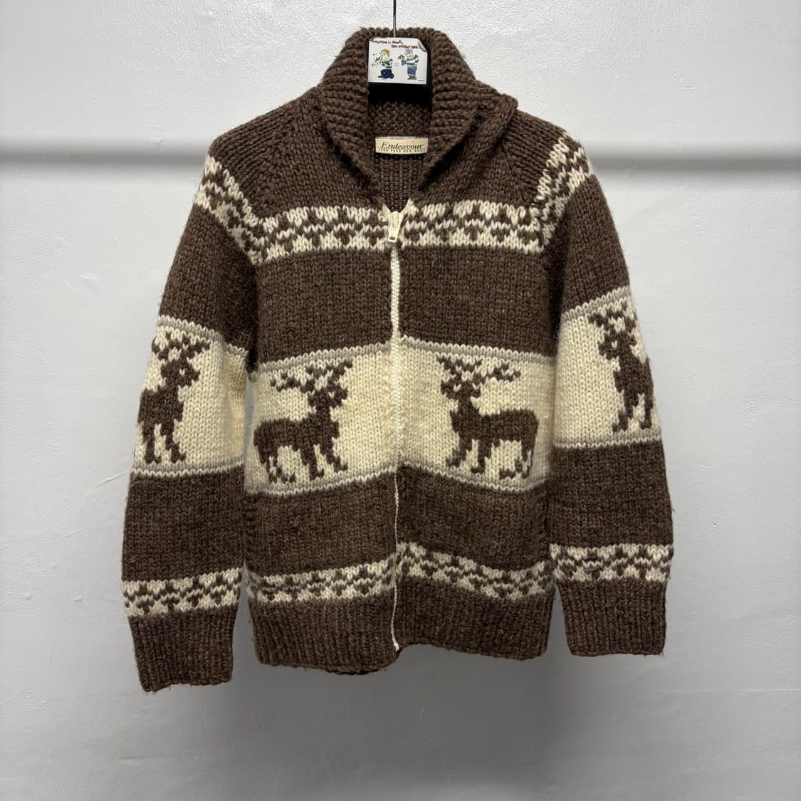 퓨어 울 코위찬 니트 집업 상품이미지1