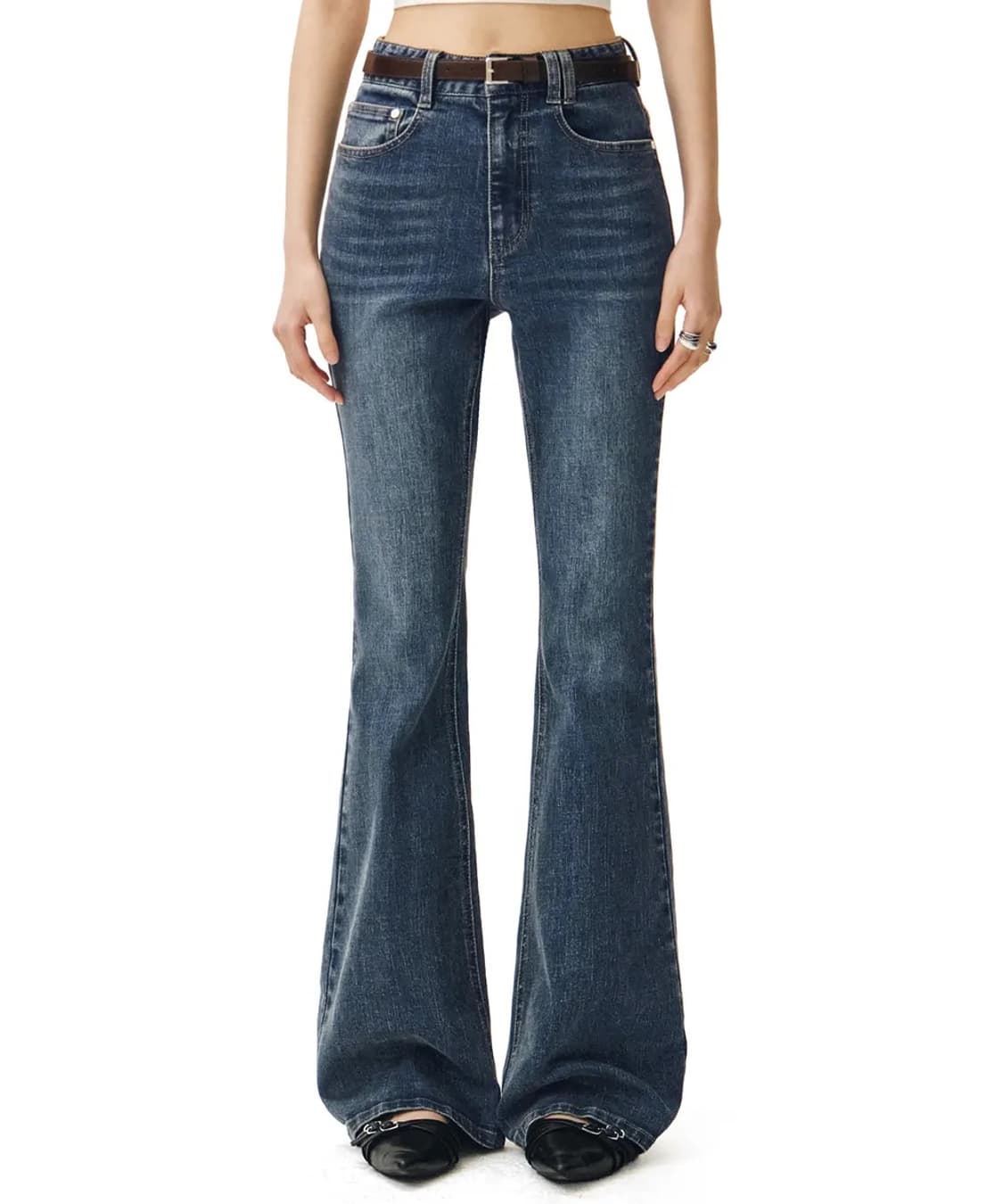 데케트 우먼 Signature Slim Flared Jeans BLUEB 상품이미지1