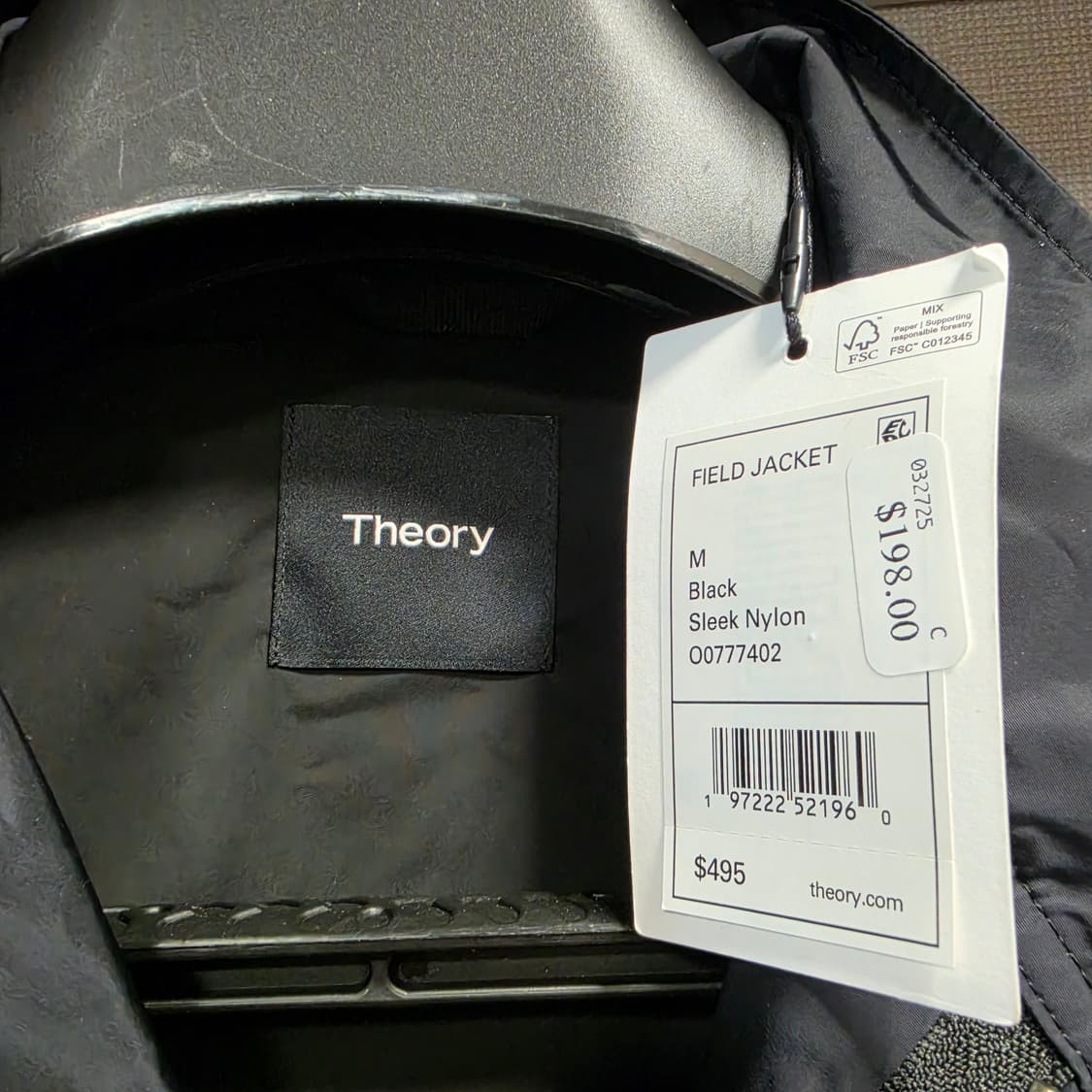 새제품]띠어리 필드 자켓 /블랙 /M 상품이미지3