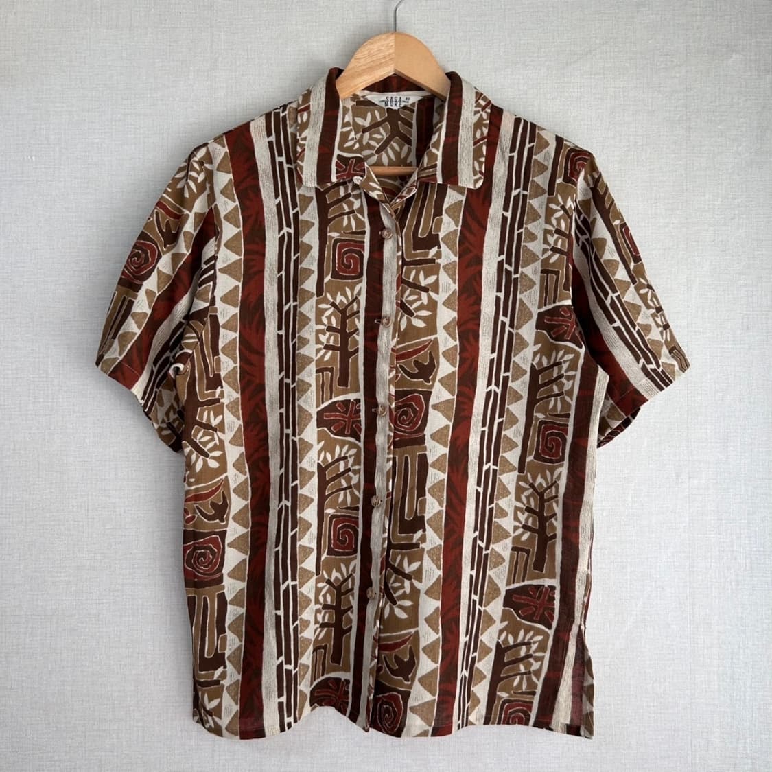 Vintage Ethnic Brown Shirts 상품이미지1
