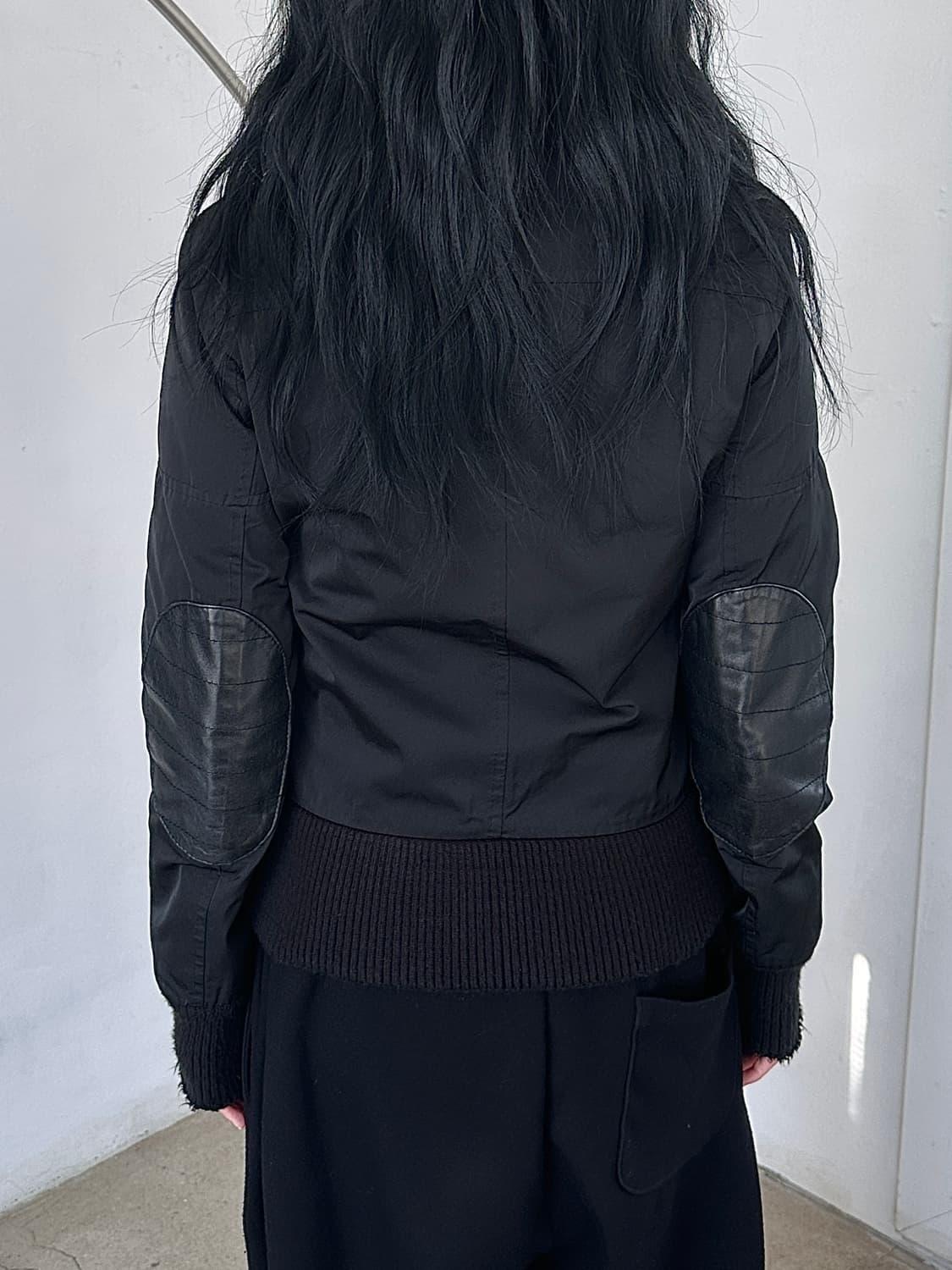 wlg by 조르지오 브라토 레더 디테일 봄버 자켓 상품이미지3