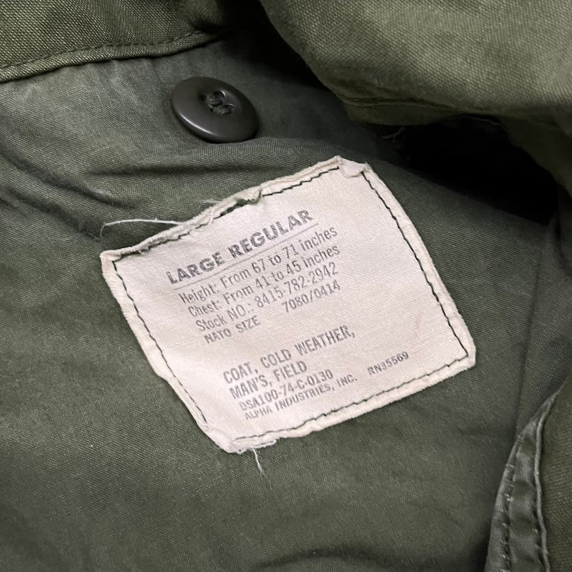 70s 오리지날 M-65 필드자켓 (L/R) 상품이미지6