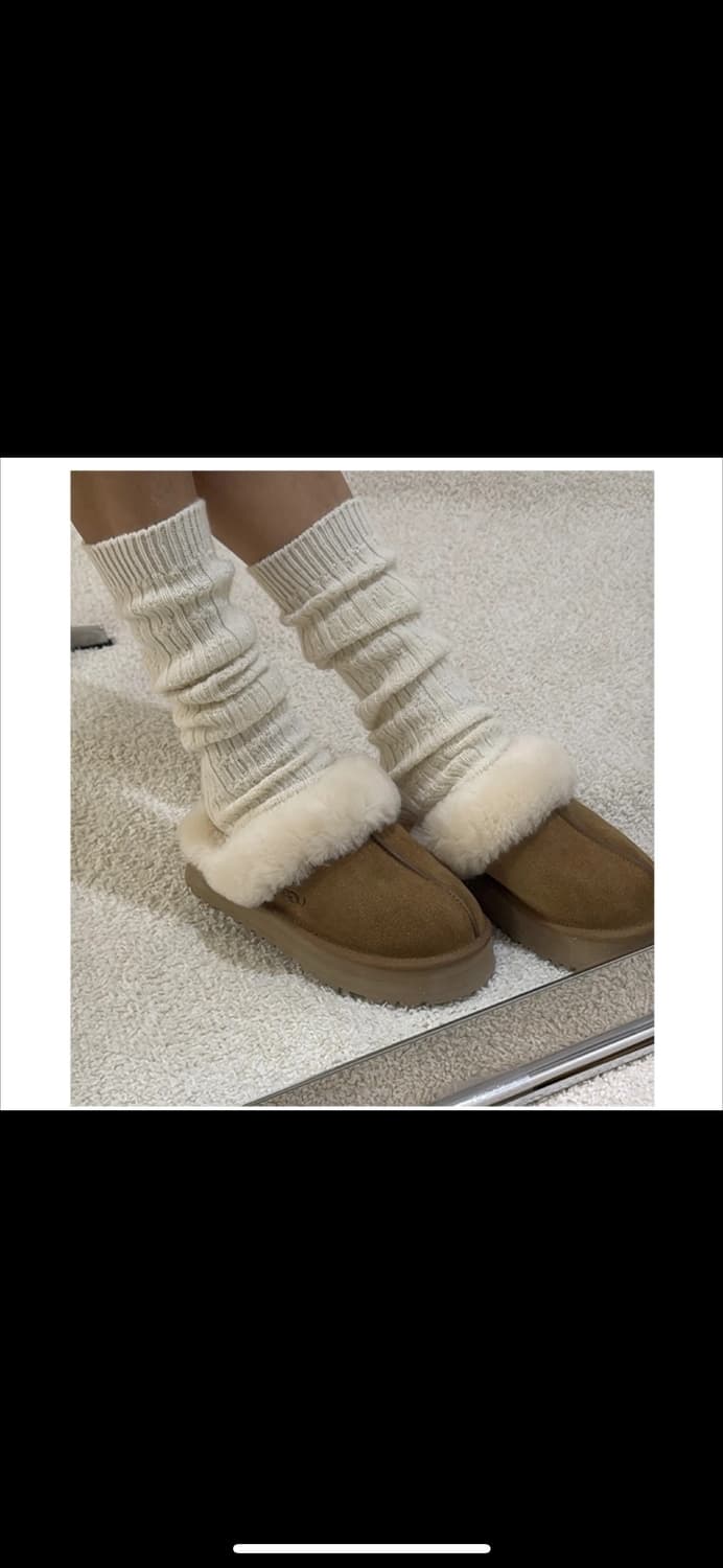 울 니트 레그워머 아이보리 ‼️새상품‼️ 상품이미지1