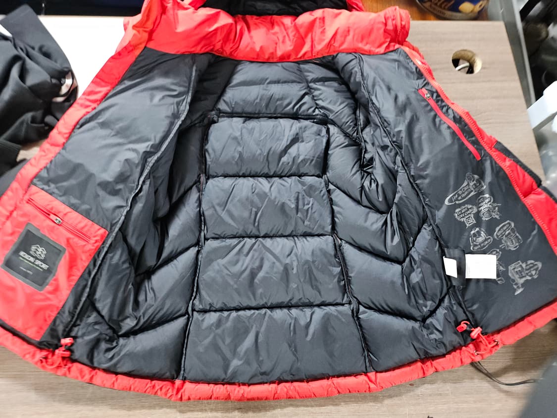 코오롱스포츠 레드/블랙 800  구스 다운 패딩  85 상품이미지4