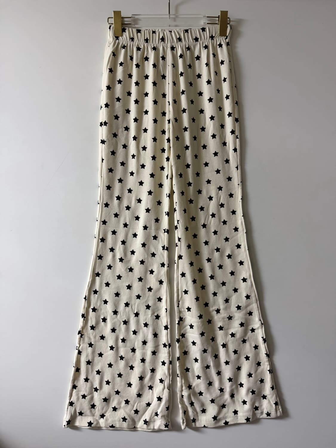 새상품 여자 별 부츠컷 츄리닝 바지 (아이보리) 상품이미지1