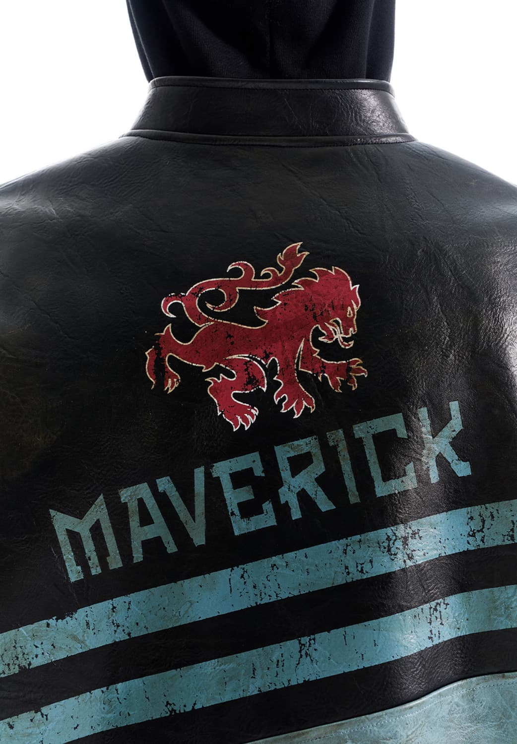Black Maverick Hooded Leather Jacket 상품이미지9