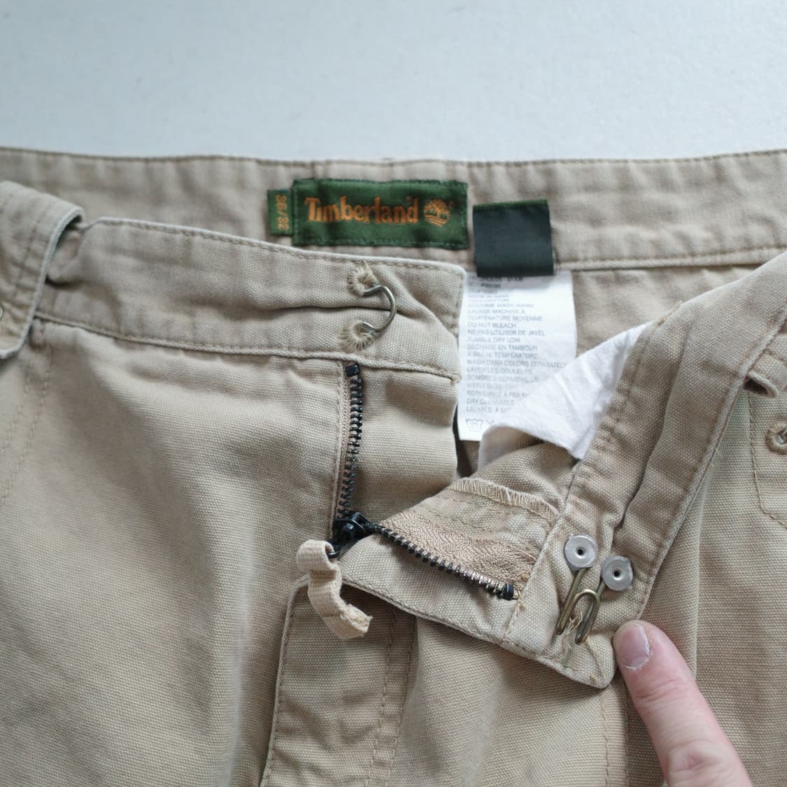 90s 팀버랜드 오리지널 카고 팬츠 베이지 와이드 36/32 세탁완료 상품이미지4