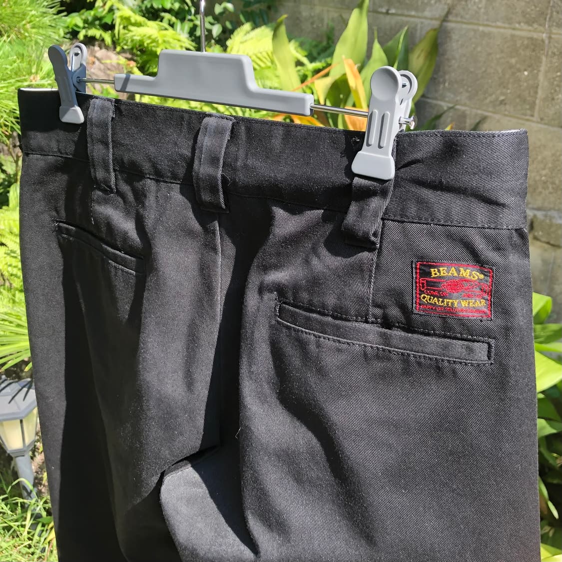 Beams Black Cotton Pants 빔즈 코튼팬츠 상품이미지3