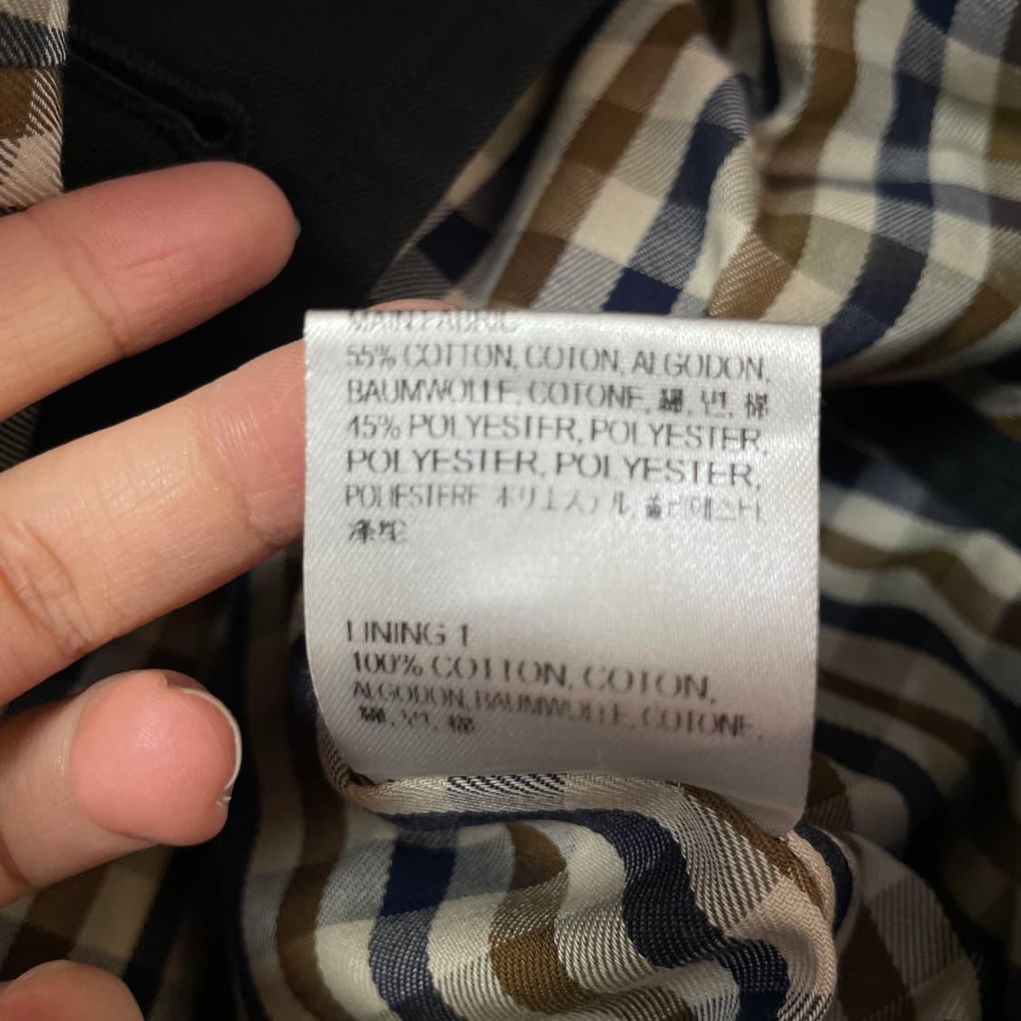 아쿠아스큐덤 블랙 더블 트렌치 코트 상품이미지7