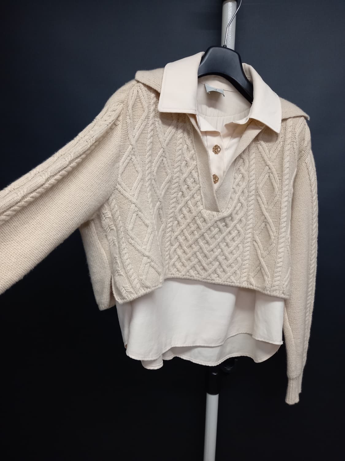 오즈세컨 춘추 블라우스 레이어링 니트 66.55 상품이미지3