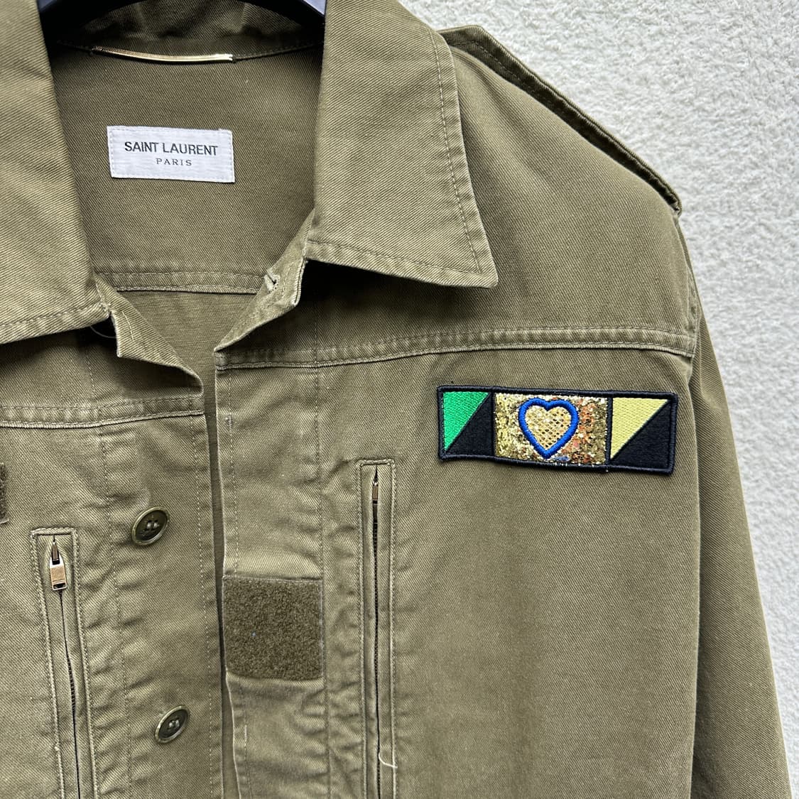 생로랑 밀리터리 패치 야상 상품이미지6