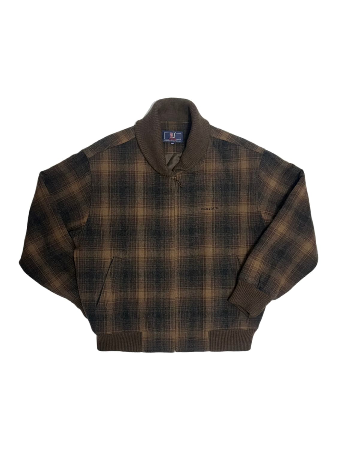 PGA tour 빈티지 숄카라 모직 블루종 자켓 상품이미지1