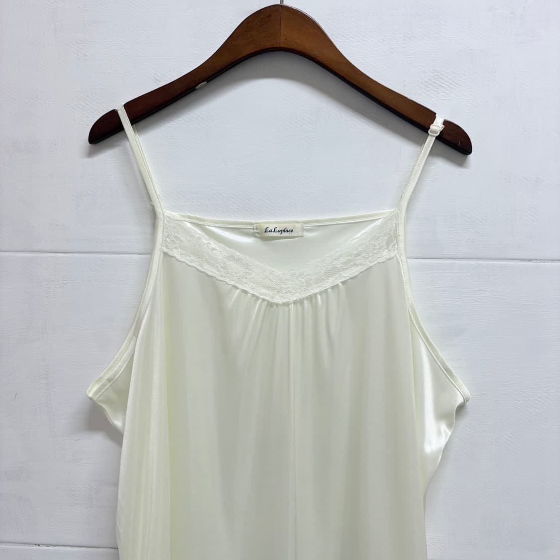 아이보리 레이스 세틴 프릴 슬립원피스  상품이미지2