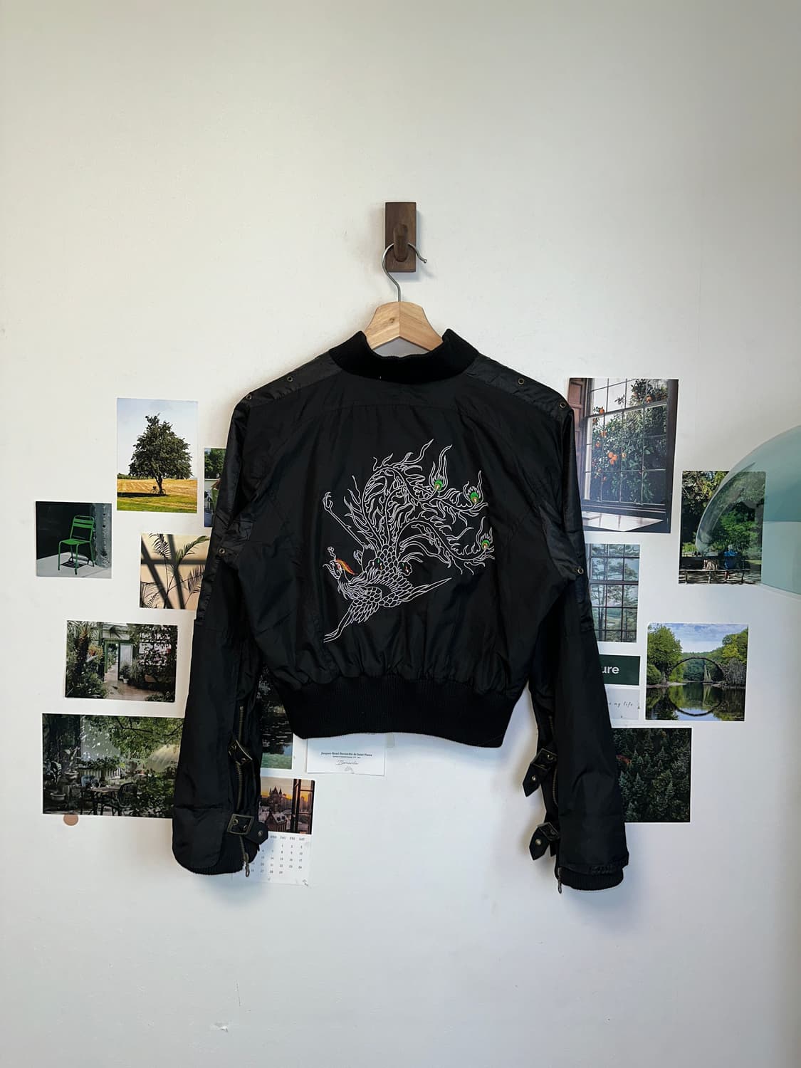 Black oriental crop flight jk 상품이미지2