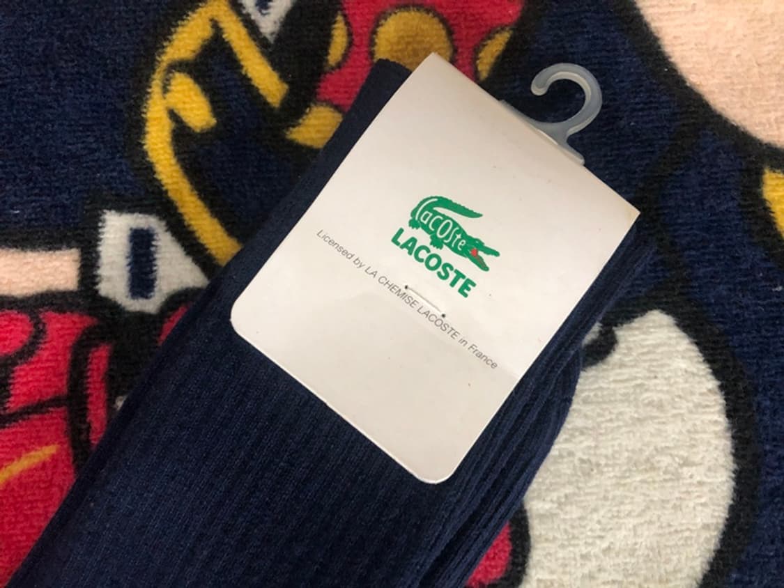 라코스테(LACOSTE) 올드양말/골지양말/네이비 상품이미지2