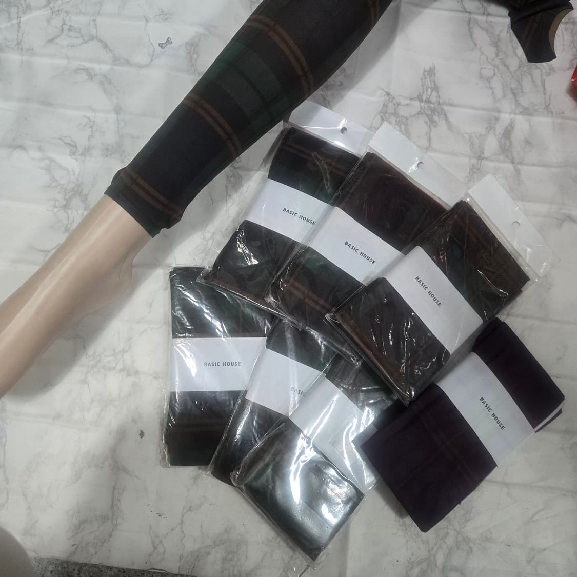 타탄체크 레깅스7장 새상품 상품이미지2