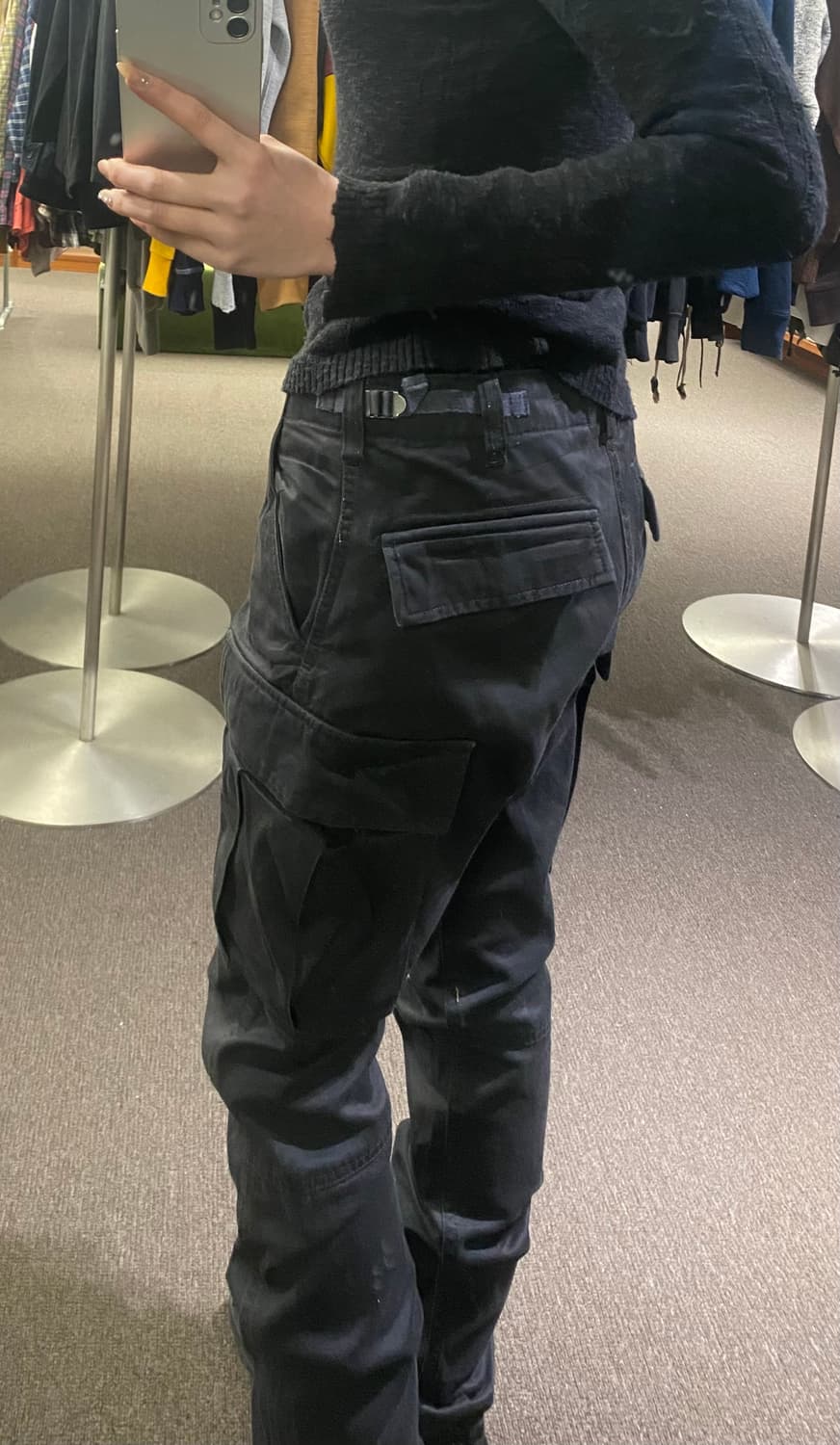 S)AVIREX 빈티지 블랙 카고팬츠 상품이미지5