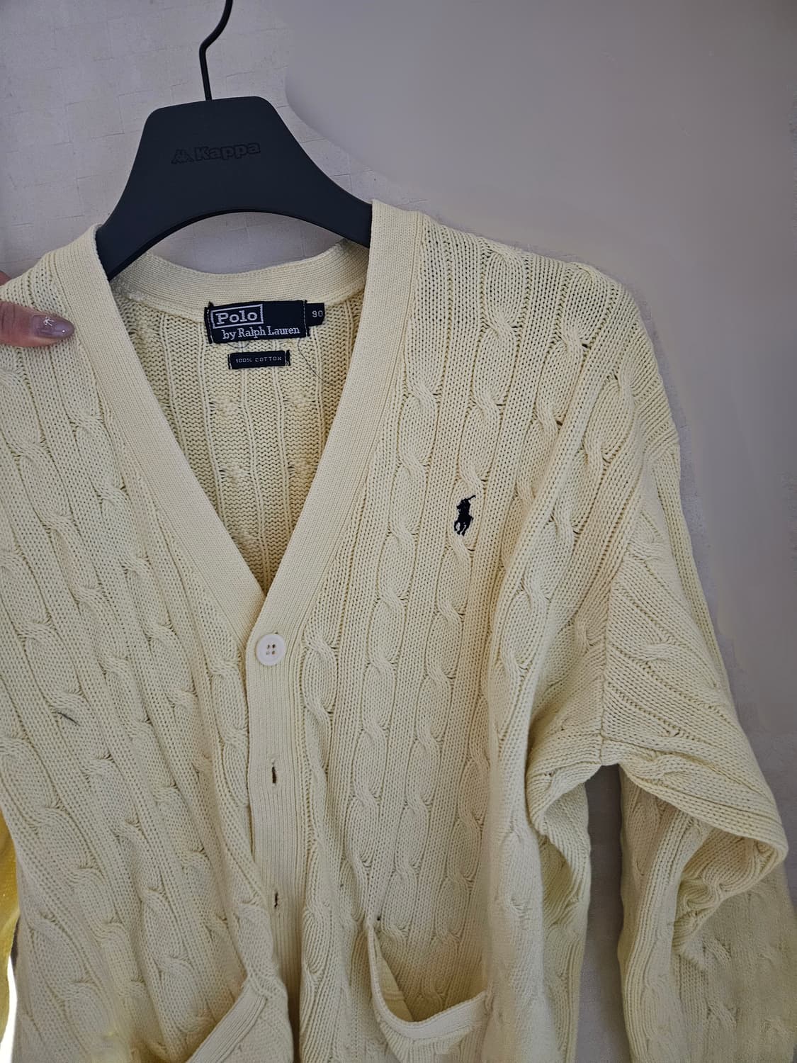 급처!! 폴로 케이블 가디건 90 레몬 폴로 랄프로렌 아미 꼼데가르송 상품이미지1