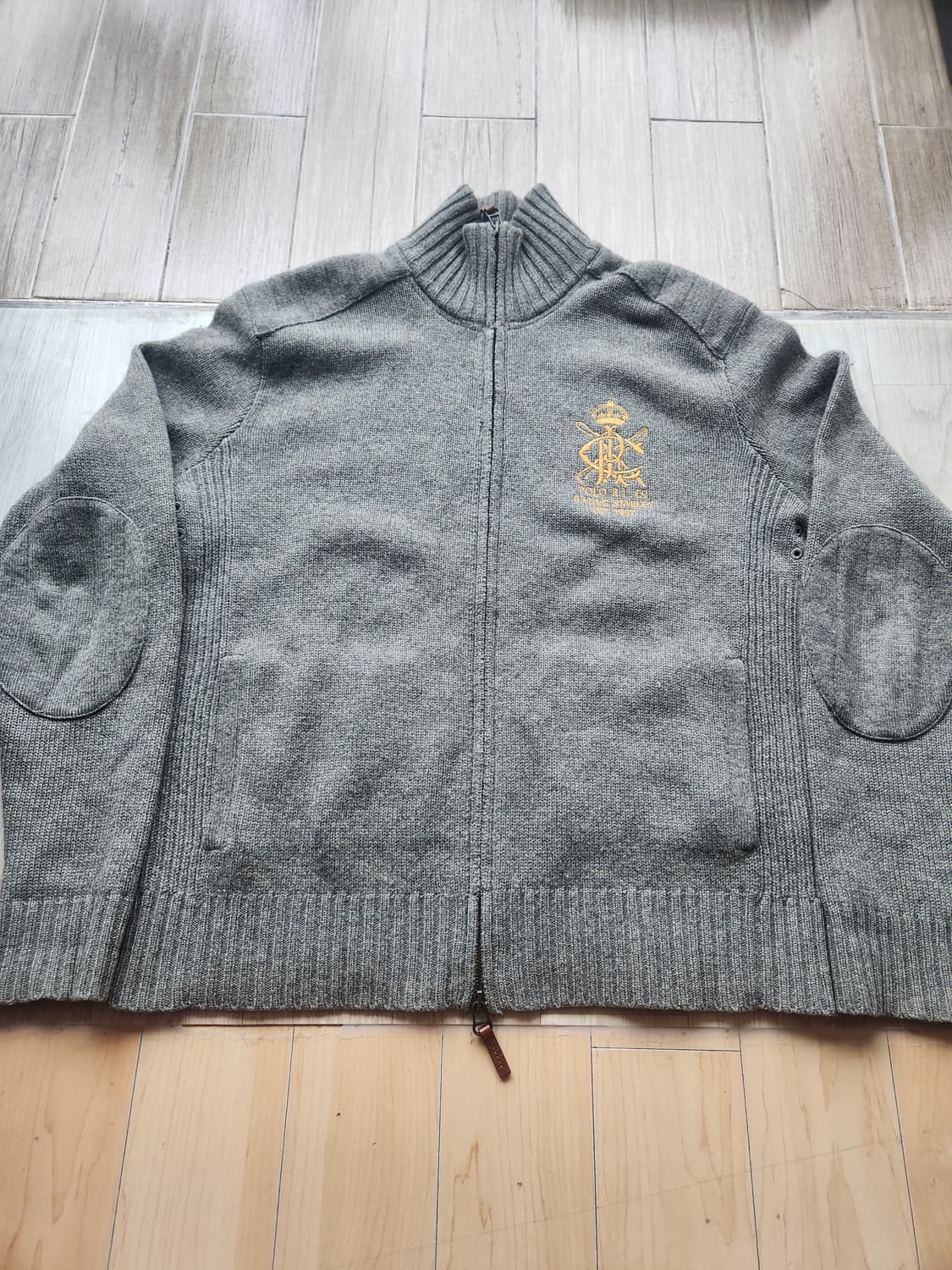 폴로 랄프로렌 램스울 크레스트 로고 투웨이 집업 니트 가디건 L 상품이미지1