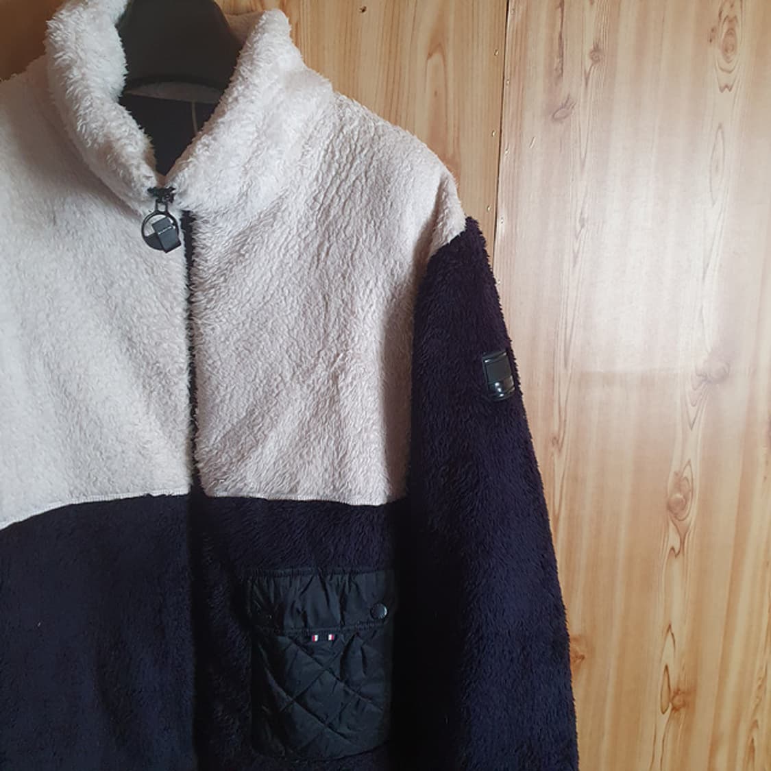 HAZZYS 헤지스골프 컬러 블록 쉐르파 점퍼 105 상품이미지2