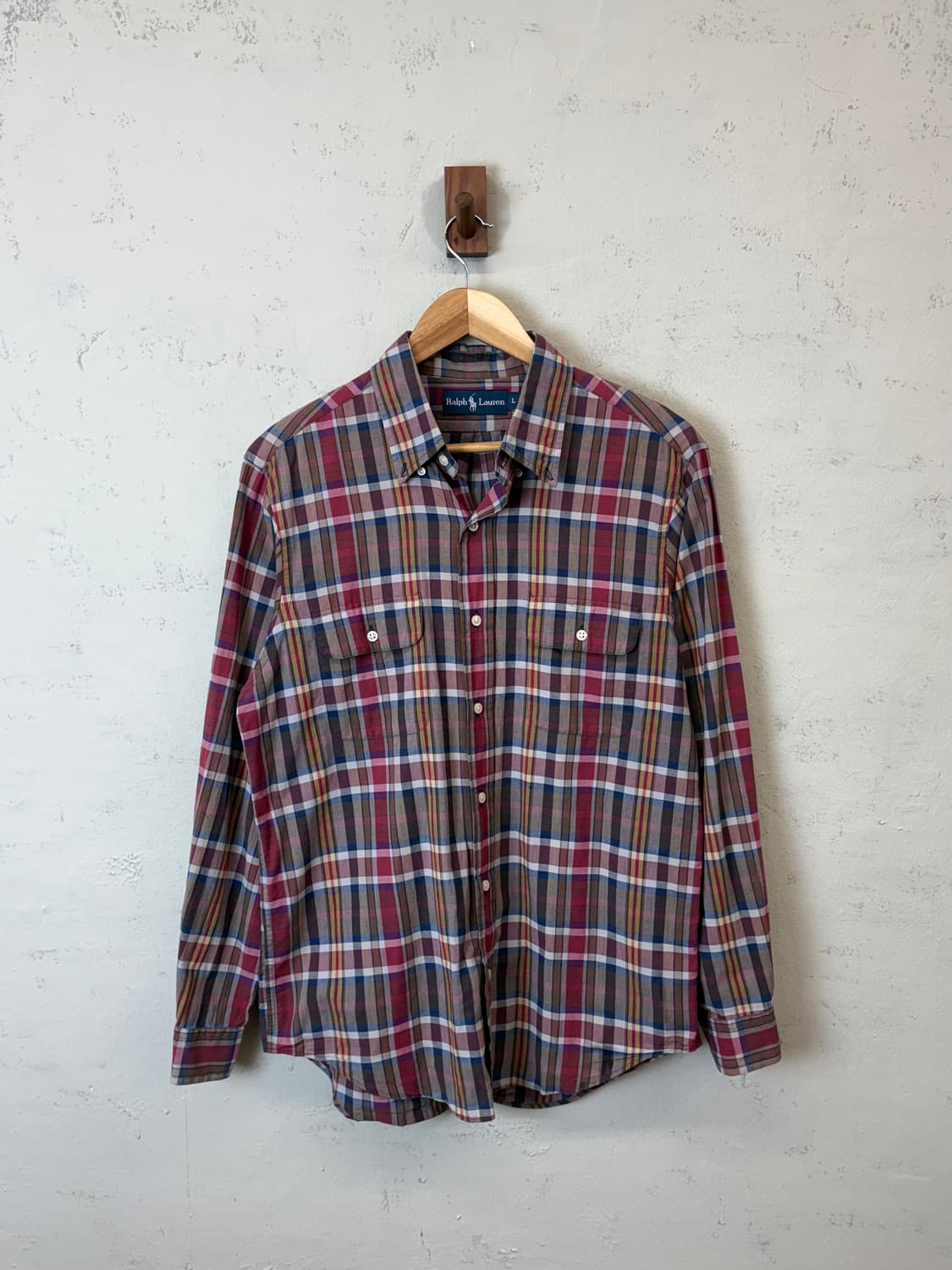 폴로랄프로렌 빈티지 투포켓 체크셔츠 상품이미지1
