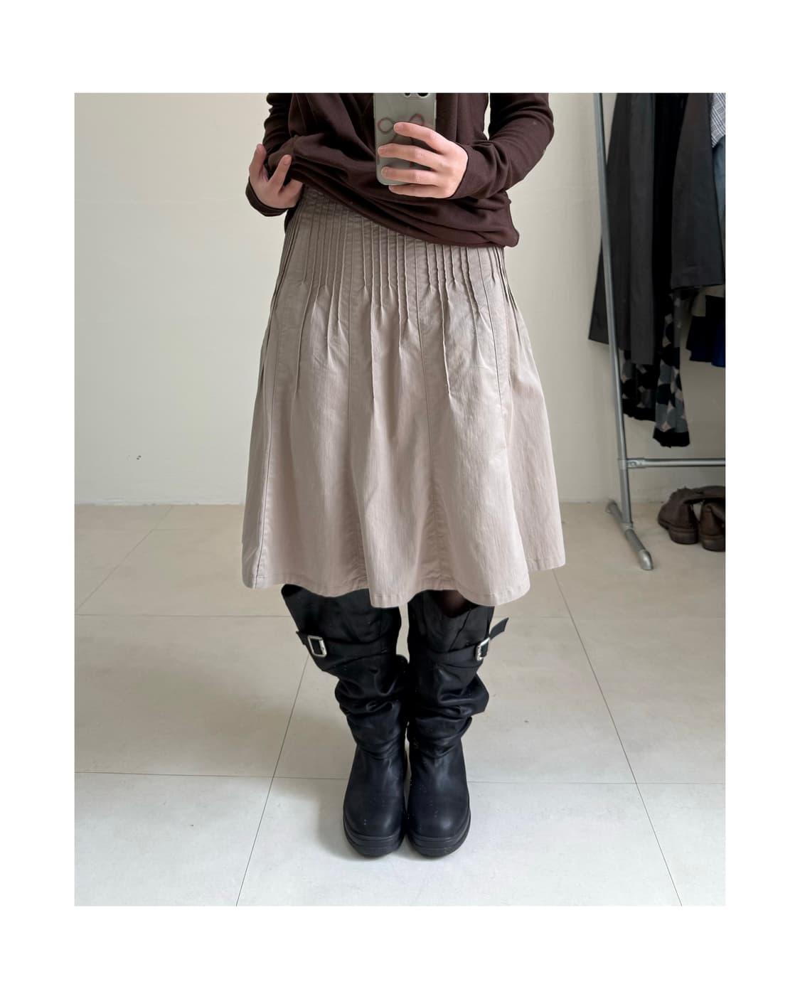 빈티지 미디 스커트 상품이미지1