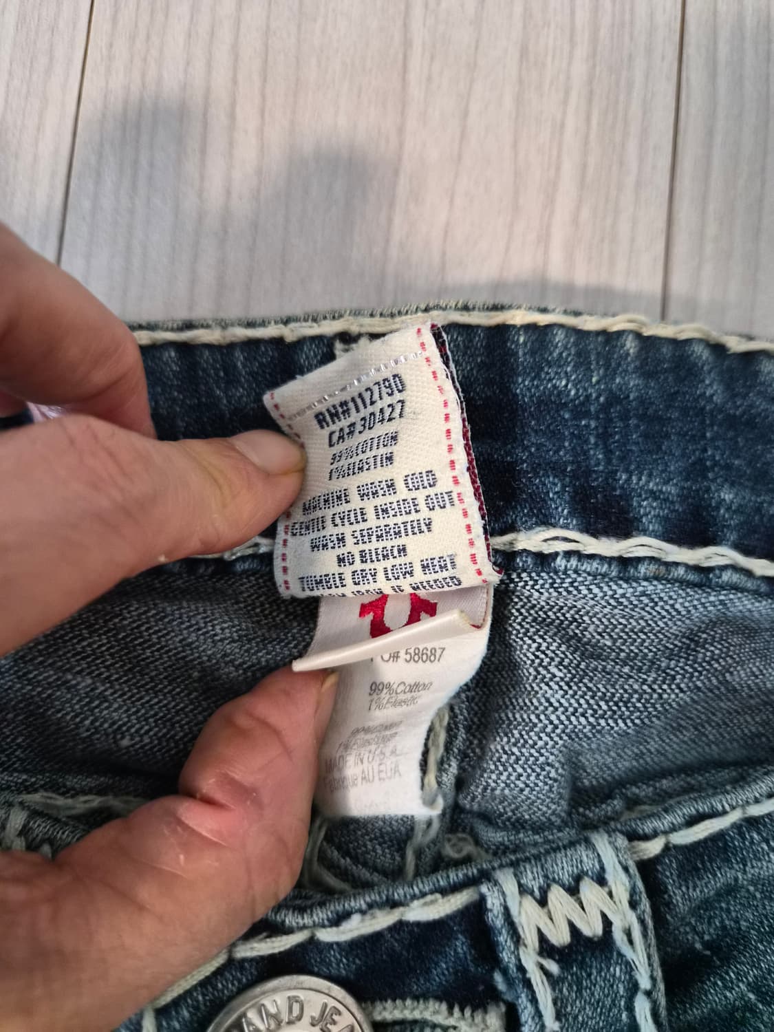 [Y2K/오리지널] 트루릴리전 조이 슈퍼티 (Made in USA, 26 상품이미지4