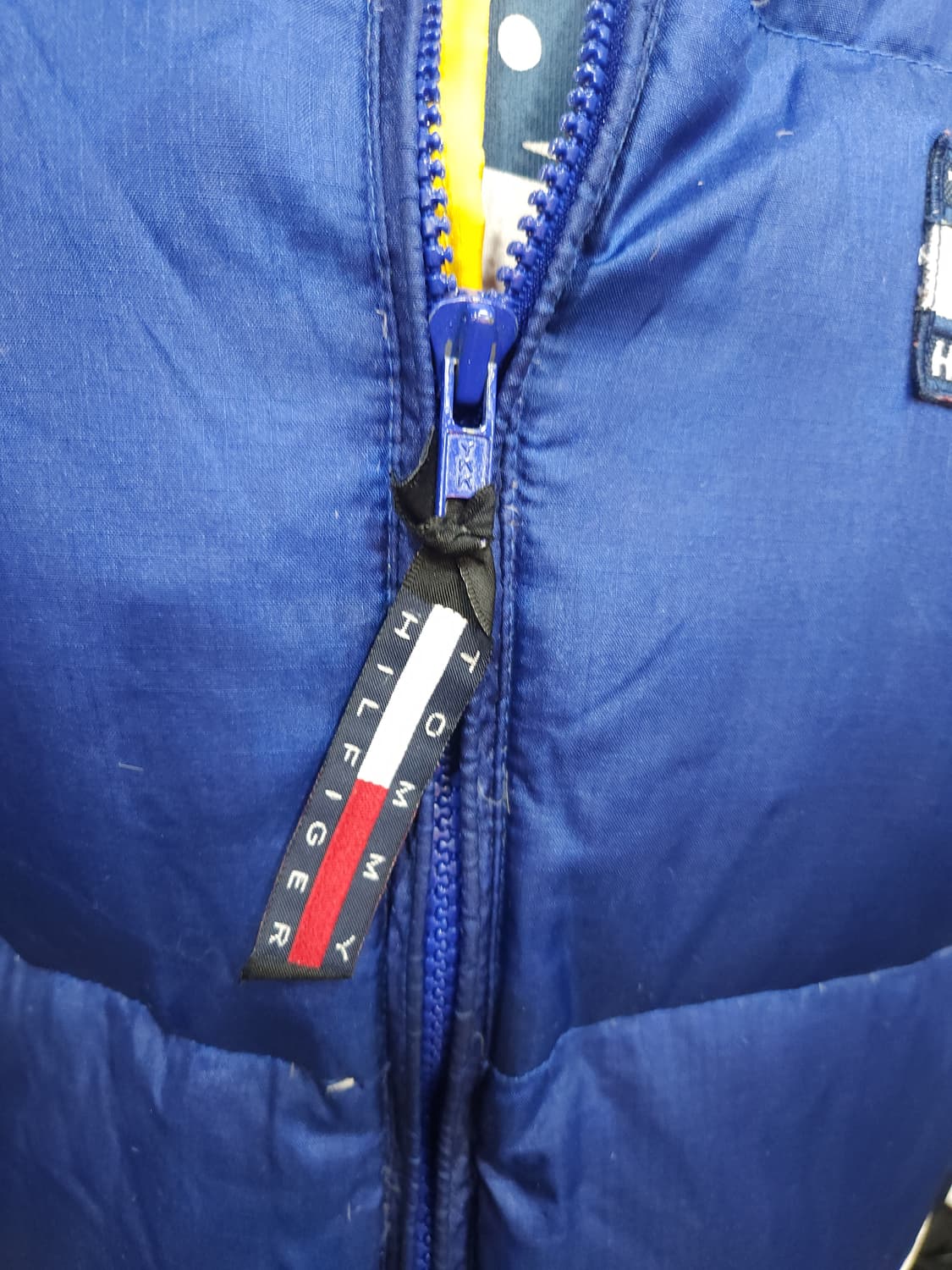 타미힐피거 90s 컬러블록 오리털 숏패딩 점퍼 상품이미지5