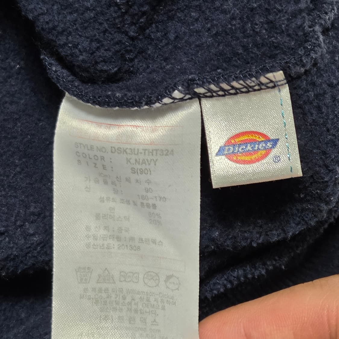 Dickies 디키즈 네이비 빅로고 후드 티셔츠 상품이미지4