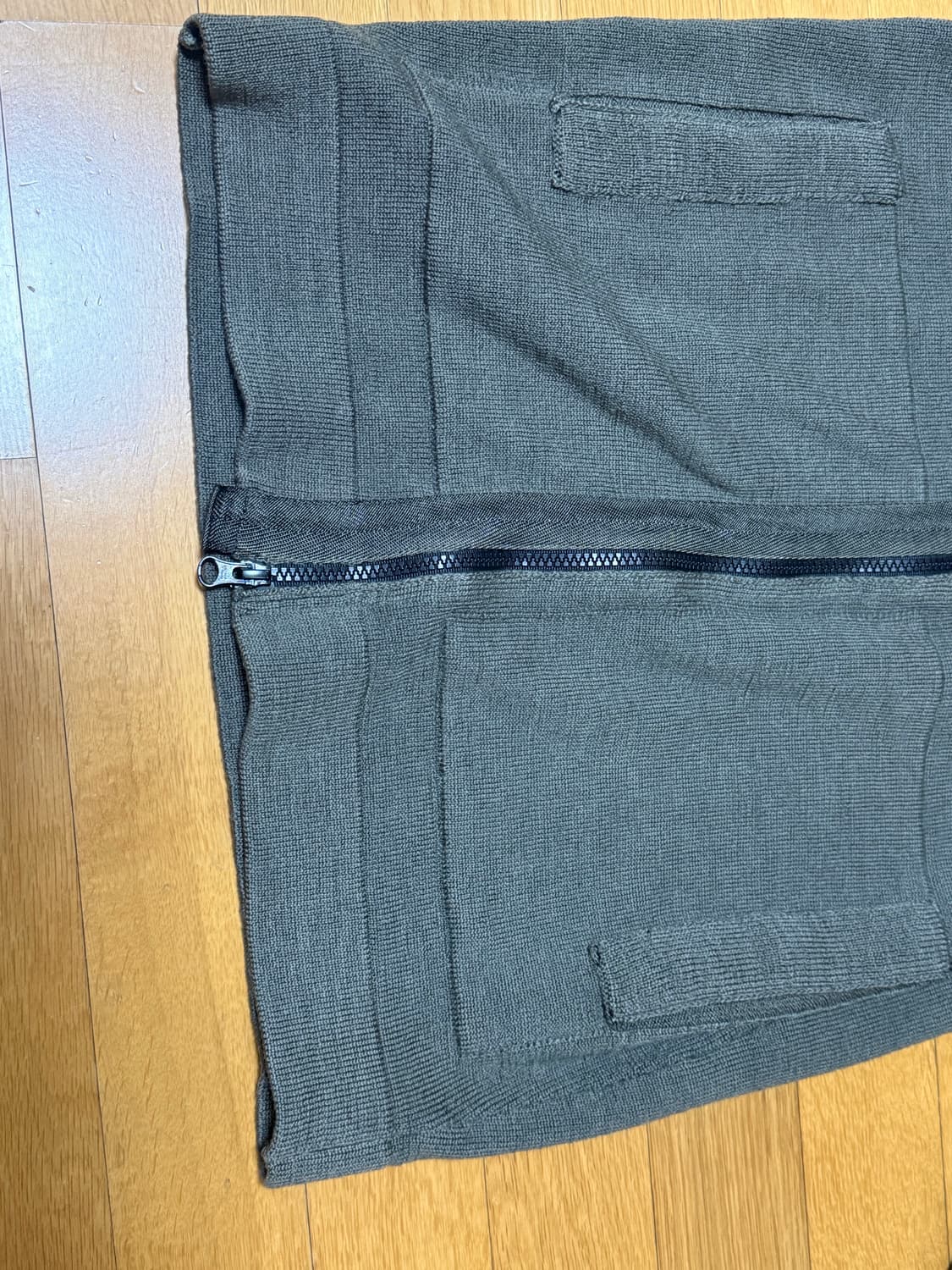 [XL] 스톤아일랜드 나일론 후드 니트 집업 올리브 상품이미지3