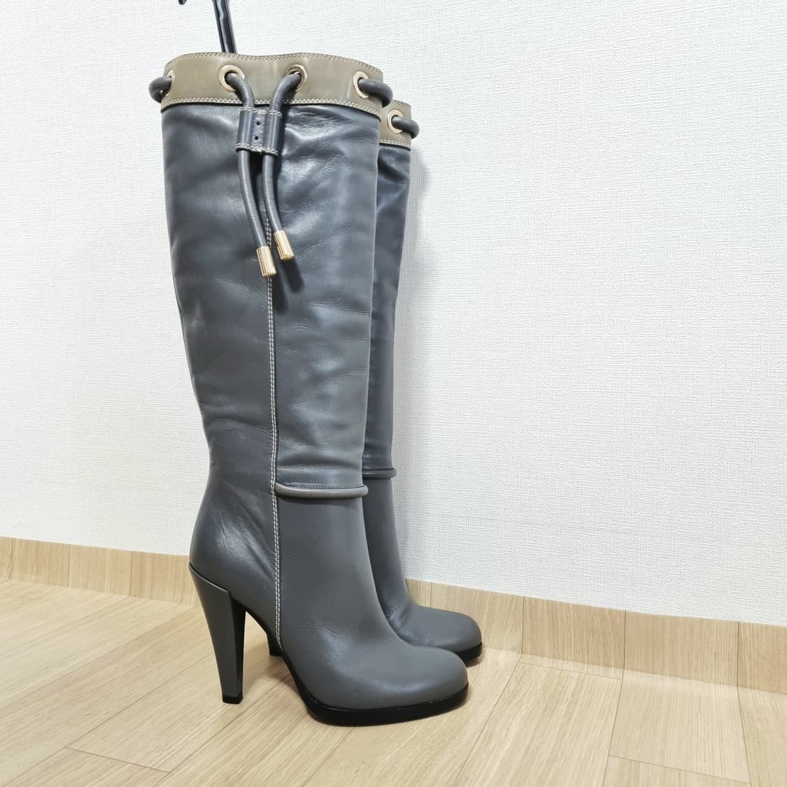 GUCCI 구찌 레더 앵클부츠 롱부츠 힐 슈즈 (225/표기35.5) 상품이미지1