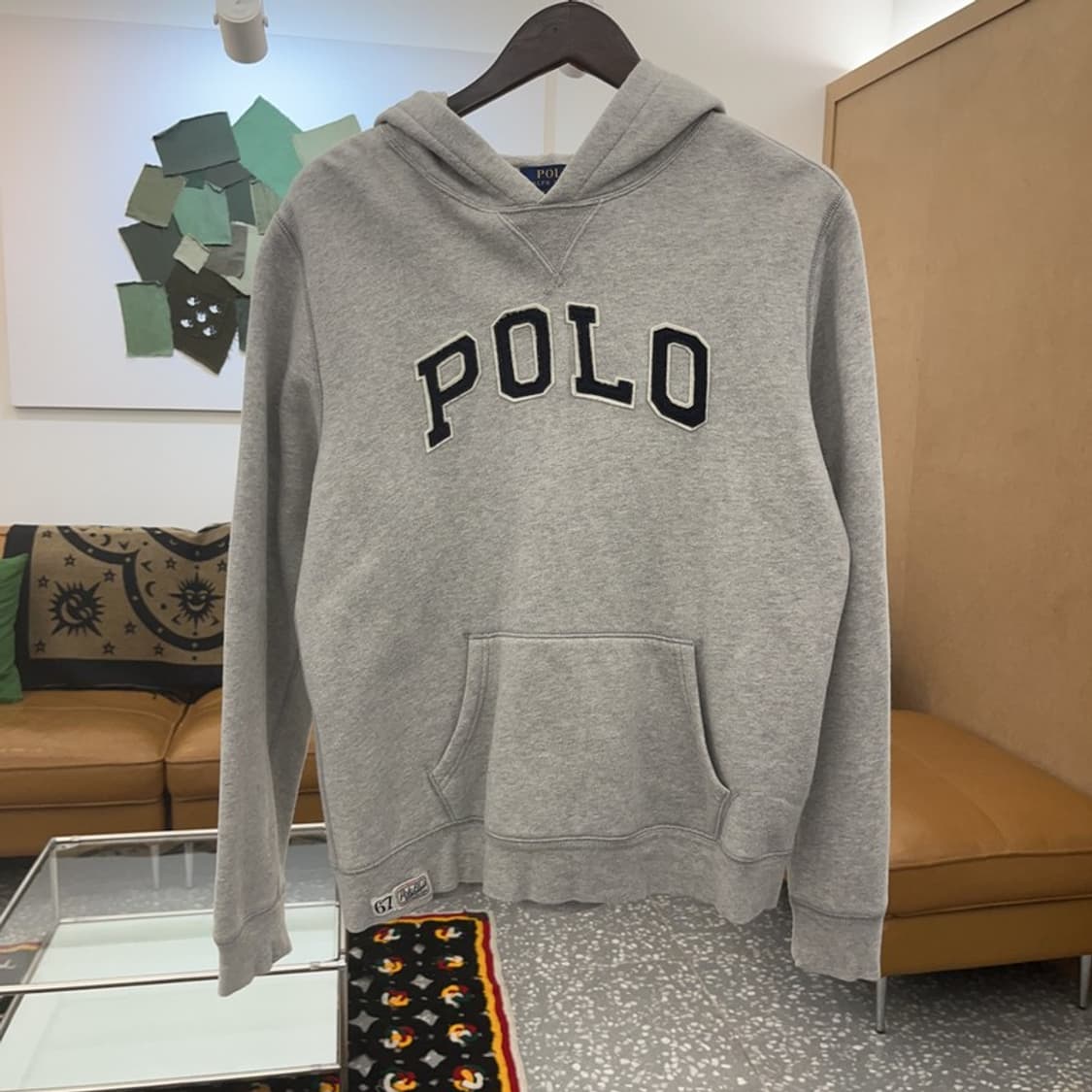 폴로 랄프로렌 빈티지 캐주얼 빅로고 기모 후드티 XL C07847 상품이미지3