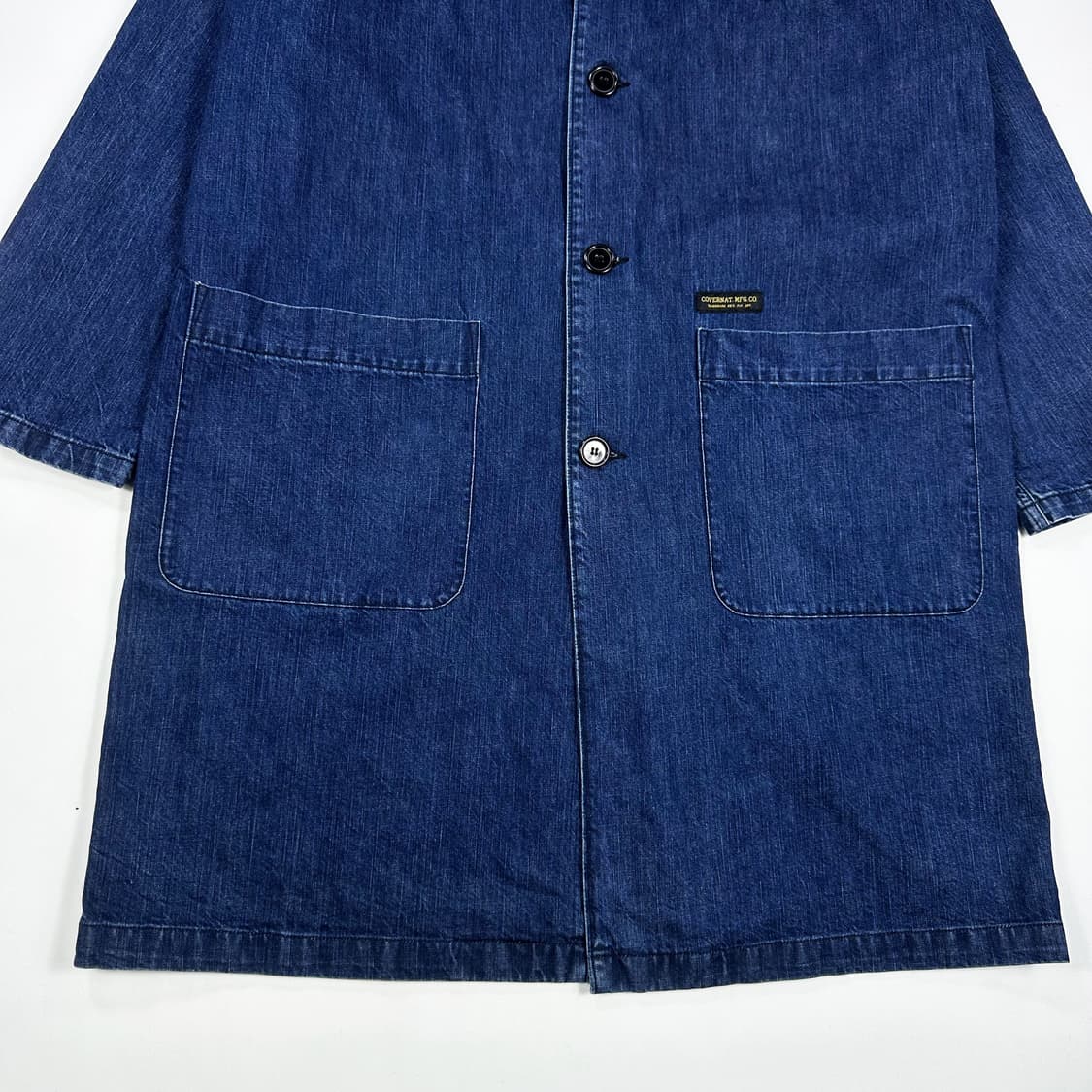 커버낫 자수 백로고 데님 롱 초어자켓 (XL) 상품이미지3