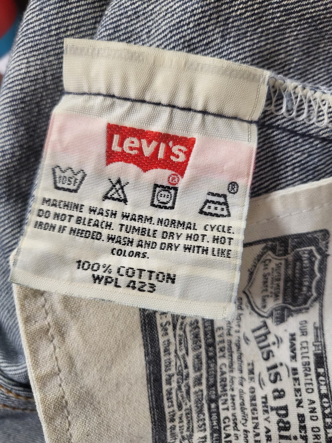 리바이스 501 중청워싱 데님팬츠 상품이미지5