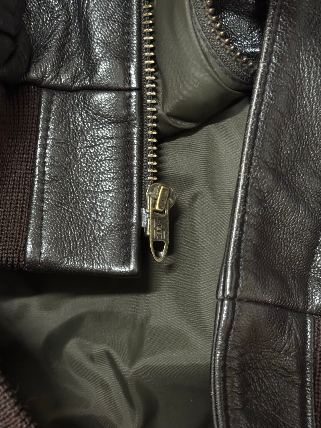 80s LL Bean A-2 플라이트 레더 자켓 M 상품이미지5