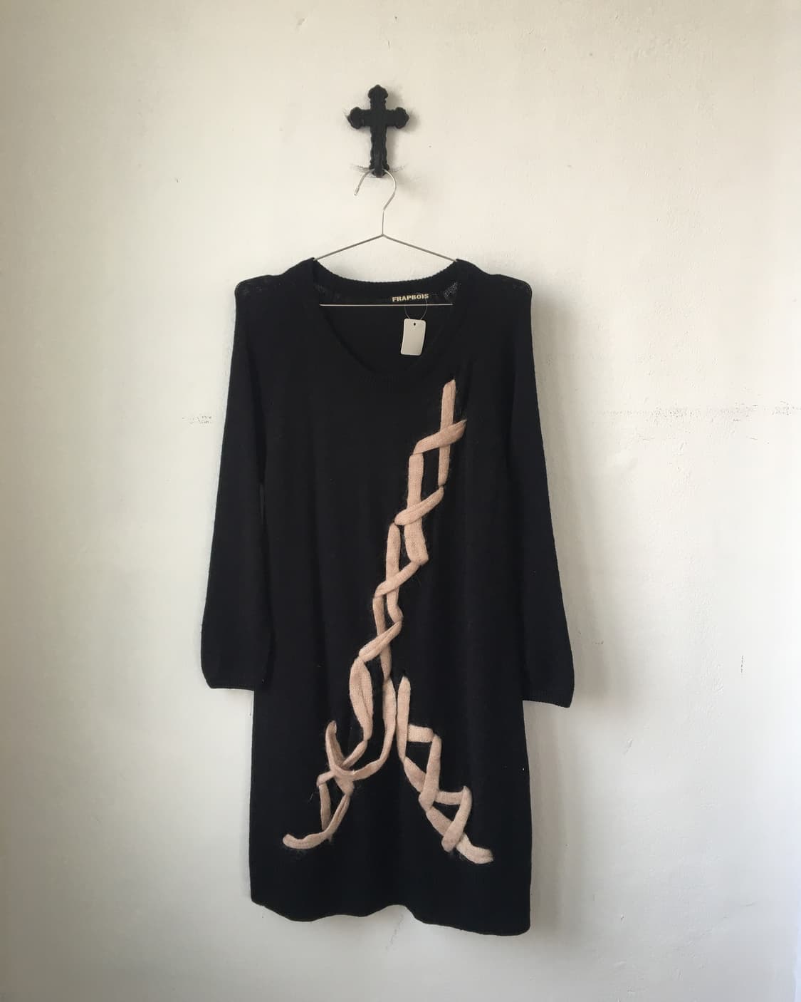 Lace up point knit onepiece 상품이미지2