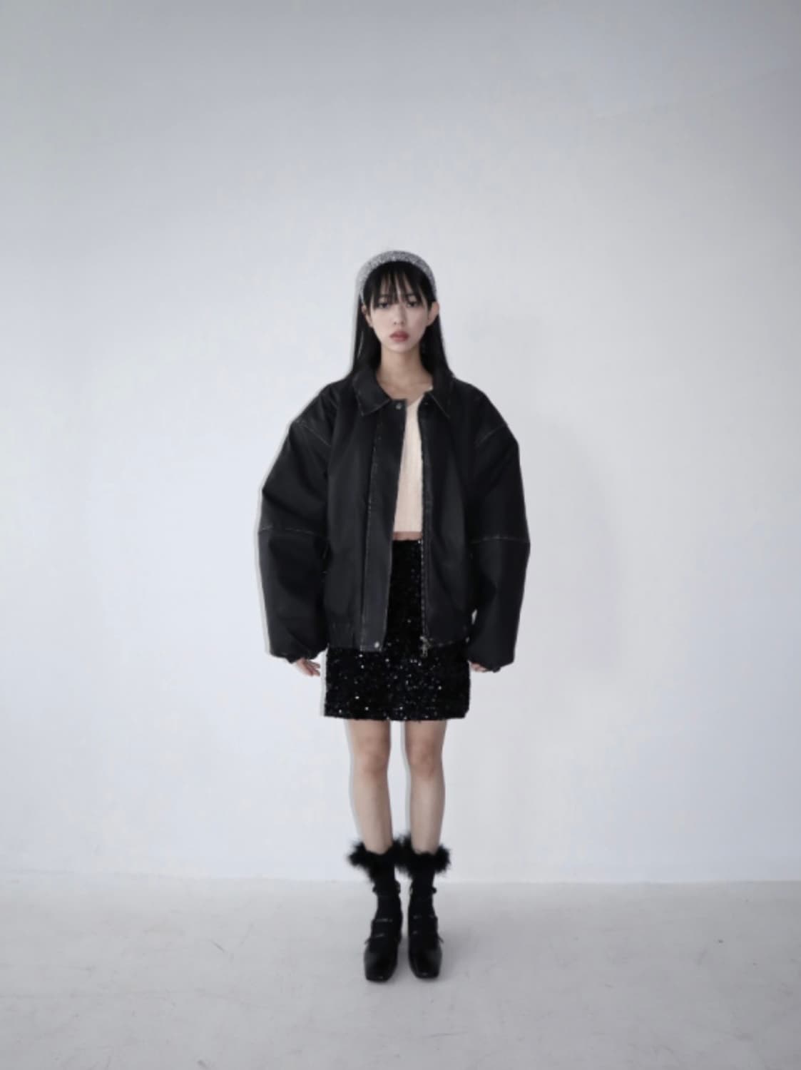 [원가 15만원] 레더/가죽 패딩 자켓 Leather padding 상품이미지7