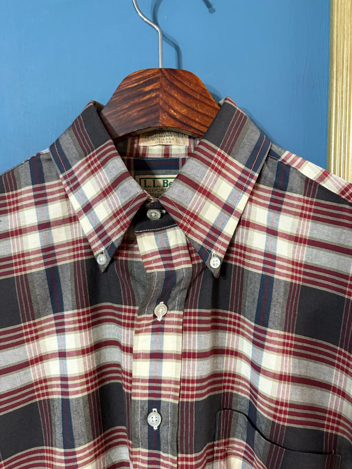 80‘s LL Bean  Check B.D Shirt.  상품이미지3