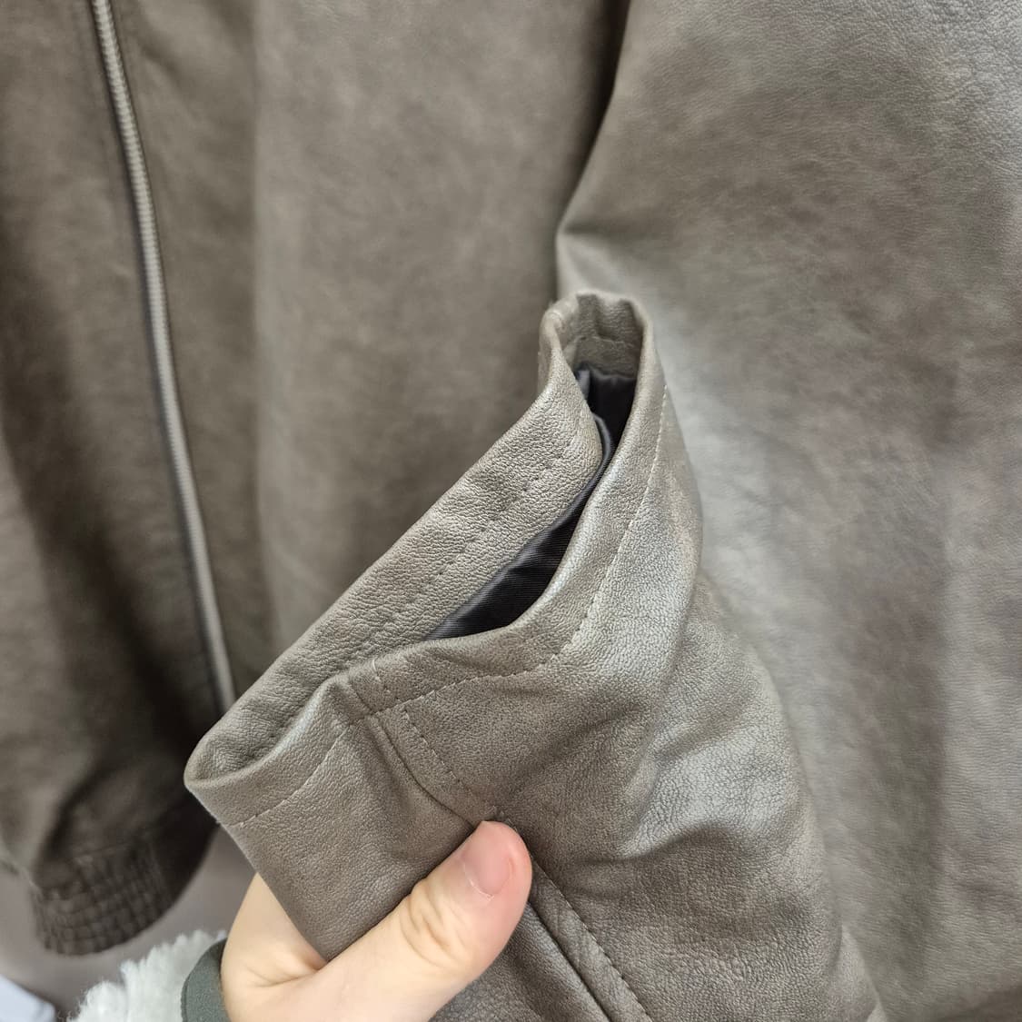 에잇세컨즈 레더 스타일 자켓 2XL 상품이미지4