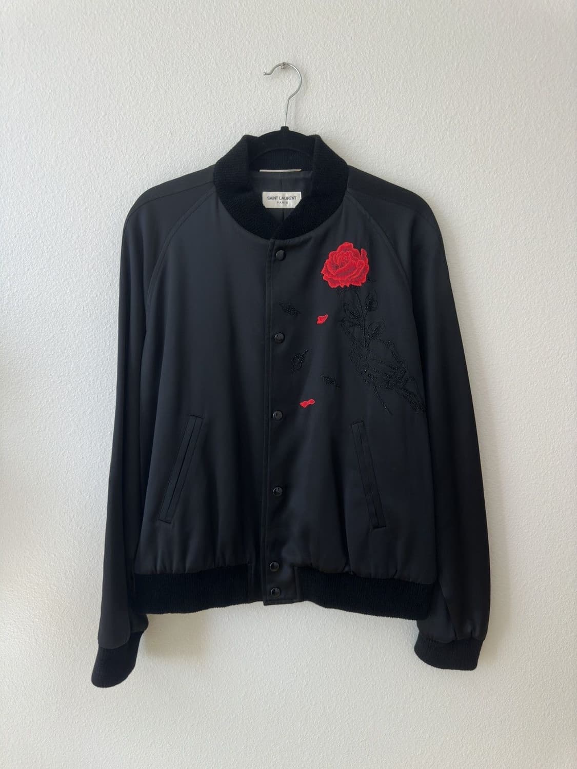 [BTS 지민님 착용] 생로랑 18fw 로즈 실크 봄버 자켓 상품이미지2