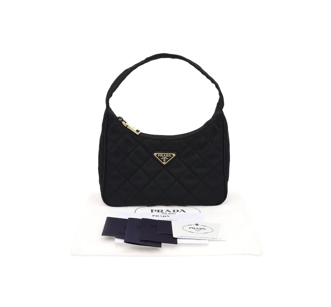 [S급] 프라다 나일론 삼각로고 퀄팅 호보백 블랙 판매합니다!!! 상품이미지1