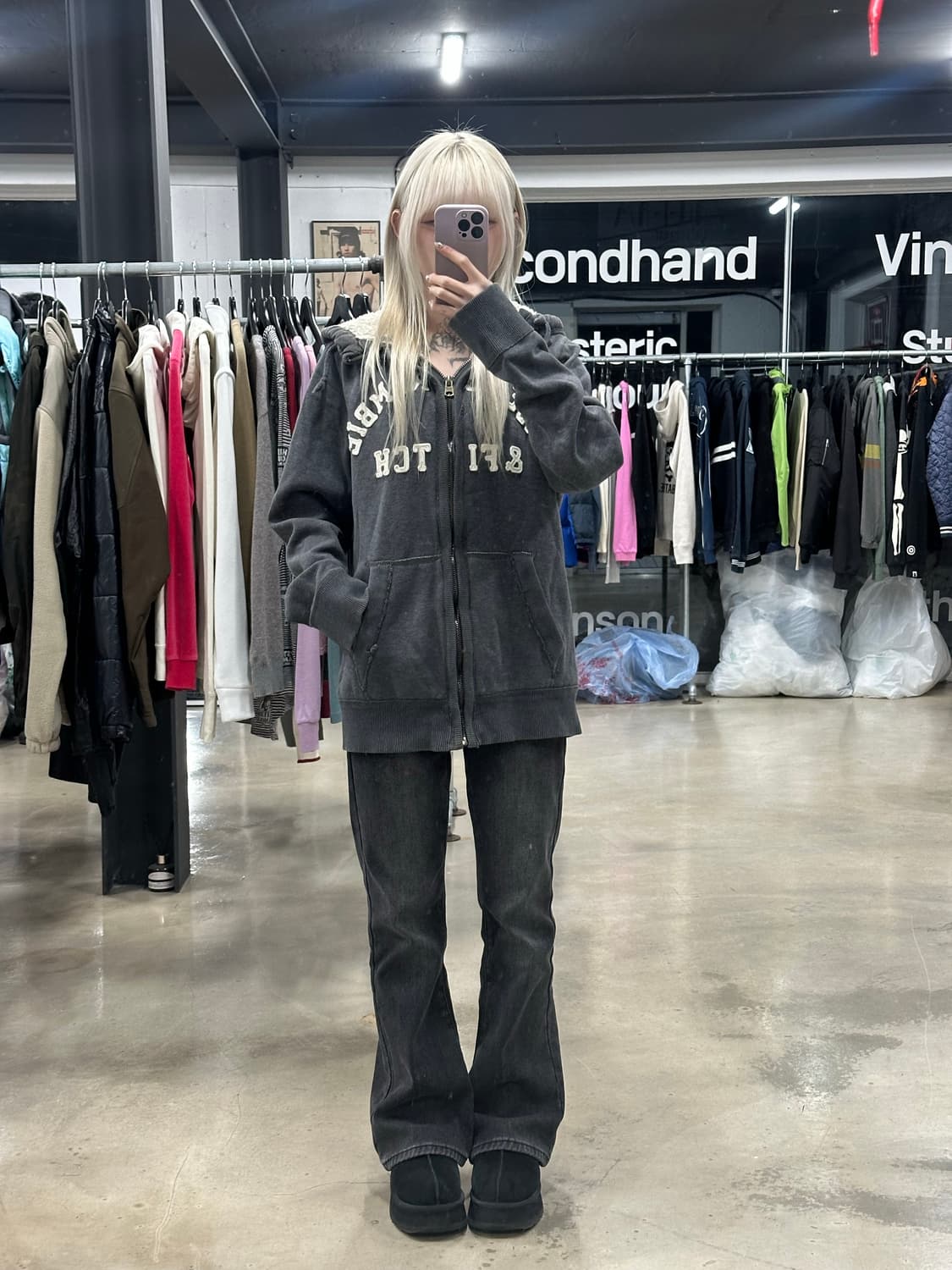 아베크롬비 그레이 후드 집업 상품이미지2