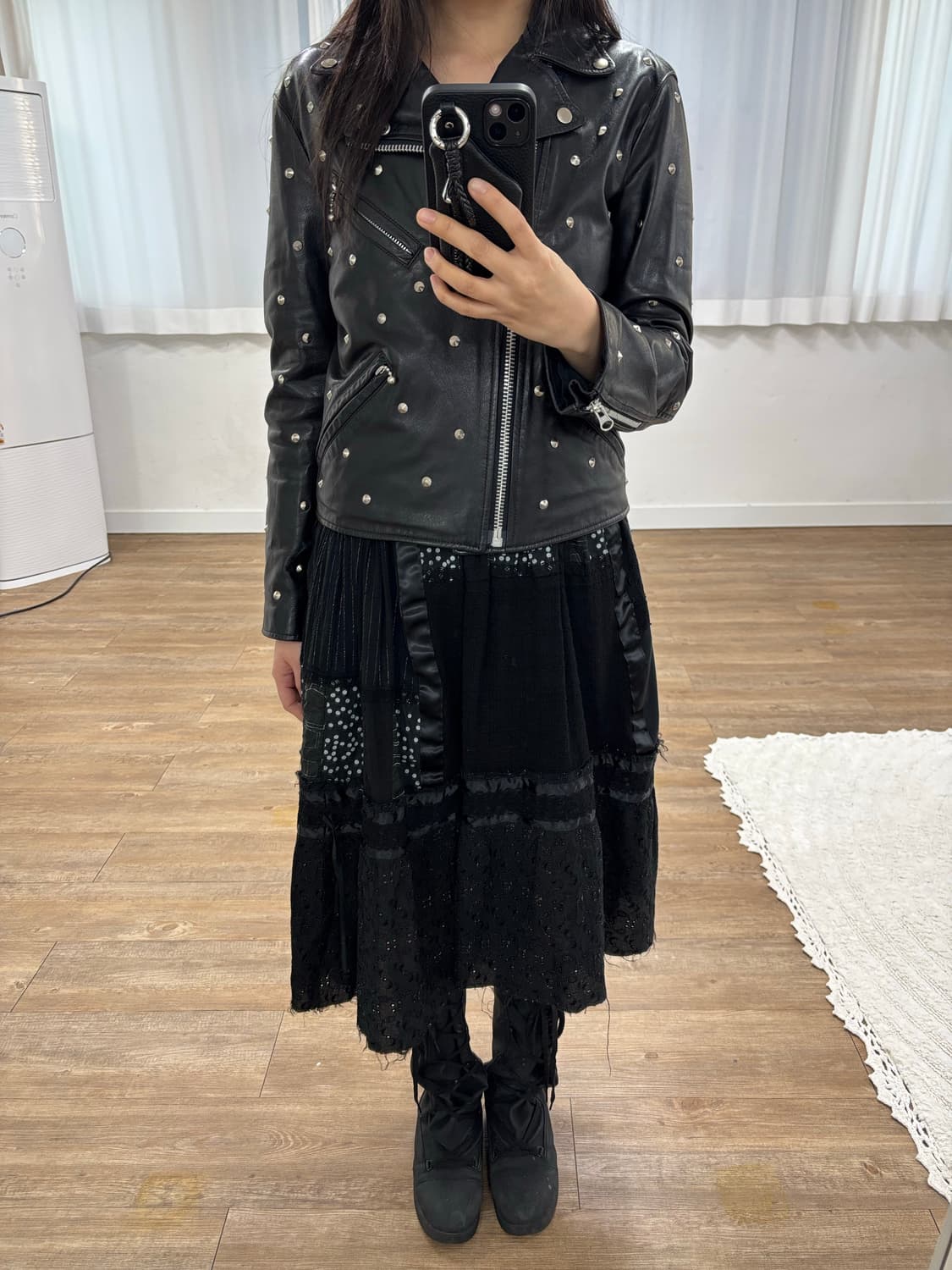 준야와타나베 스터드 가죽자켓 상품이미지10