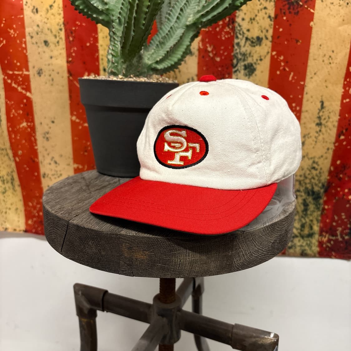 90s NFL 샌프란시스코 49ERS 골든 레터링 스냅백 N1346 상품이미지1