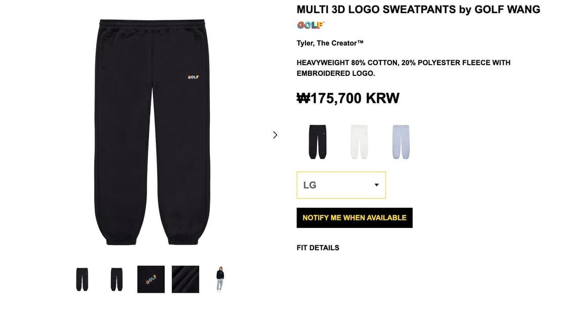 골프왕 멀티 3D 로고 바지 L블랙 상품이미지1