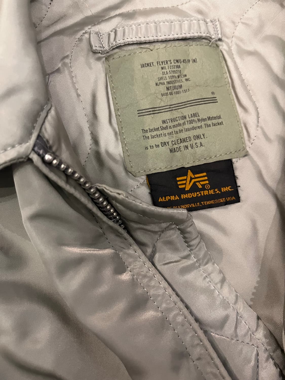 빈티지 알파 CWU-45P 실버그레이 상품이미지3