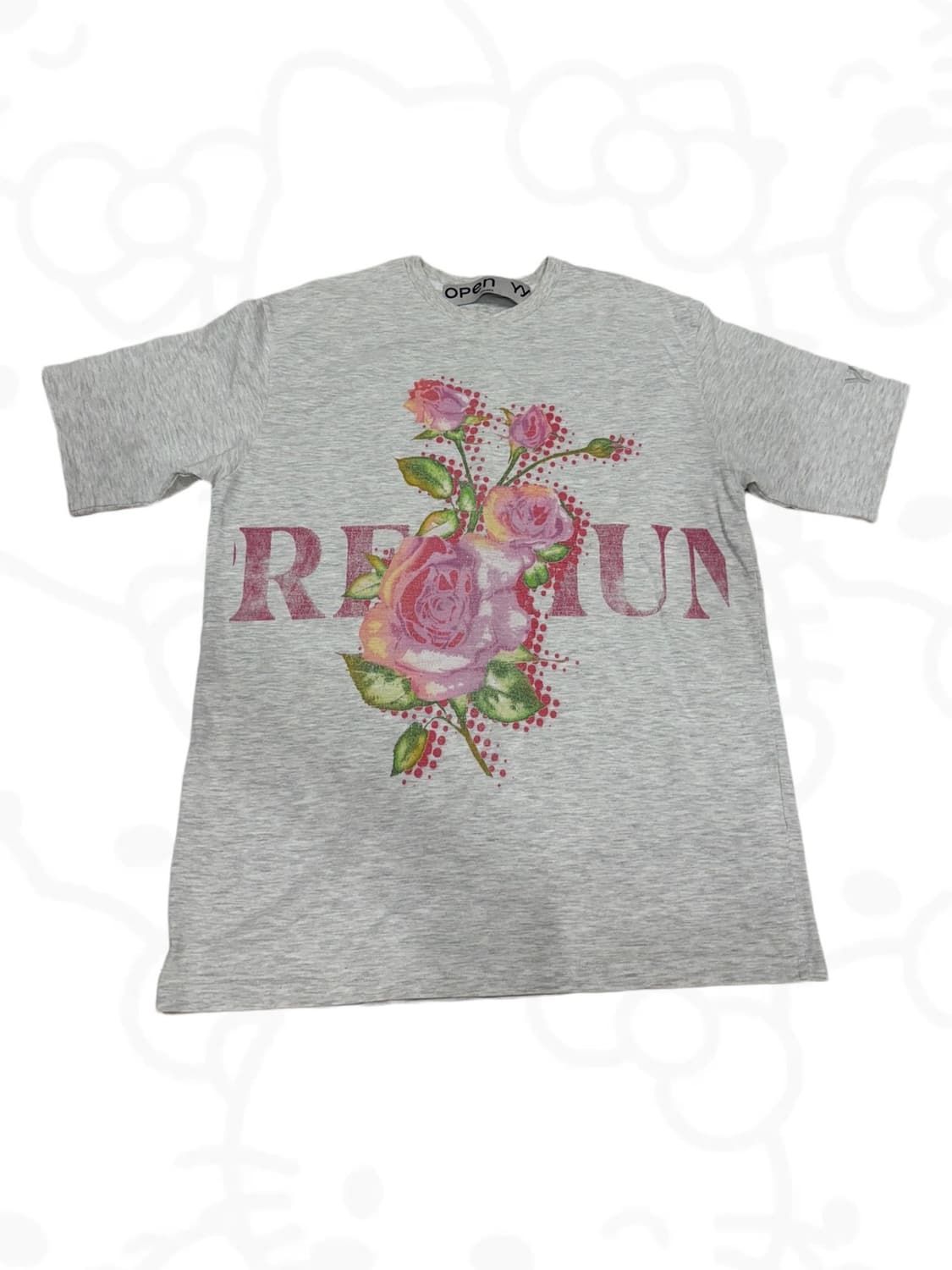 PREMIUM ROSE TEE, GREY 상품이미지1