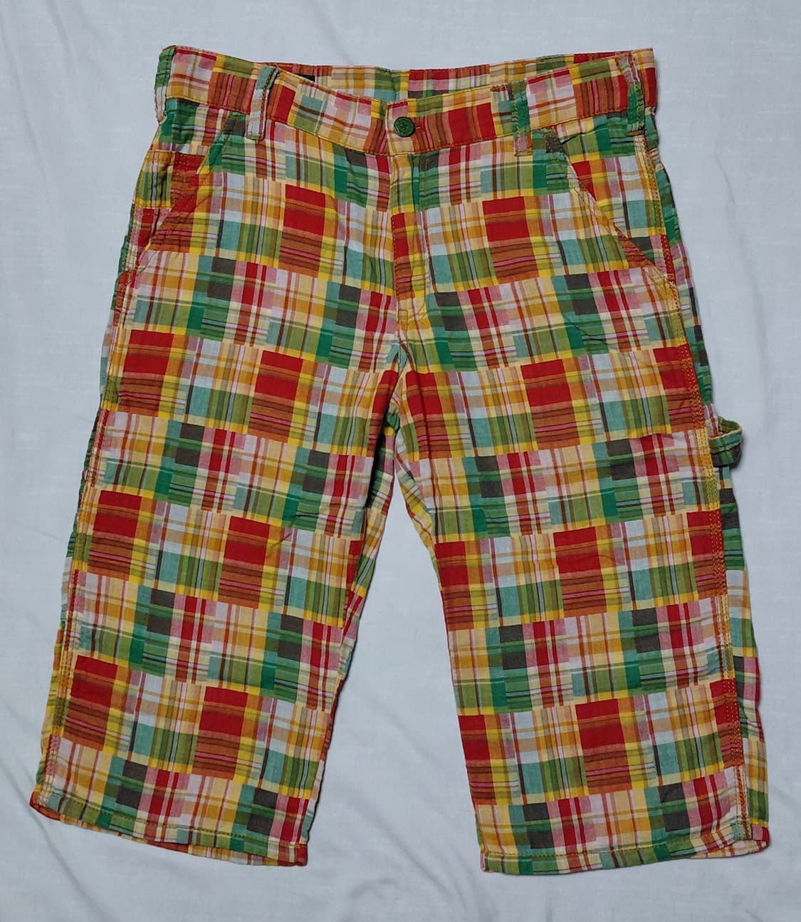 [M] 오슈코슈(OshKosh) 패치워크 마드라스 체크 워크 하프팬츠 상품이미지1