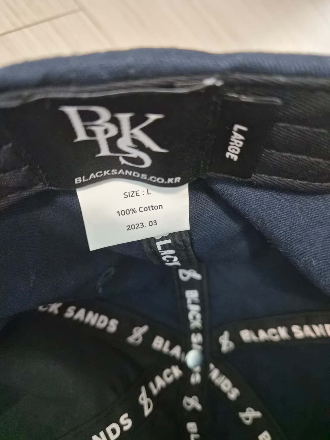 블랙샌즈 플라워 가든 자수 볼캡 네이비 상품이미지8