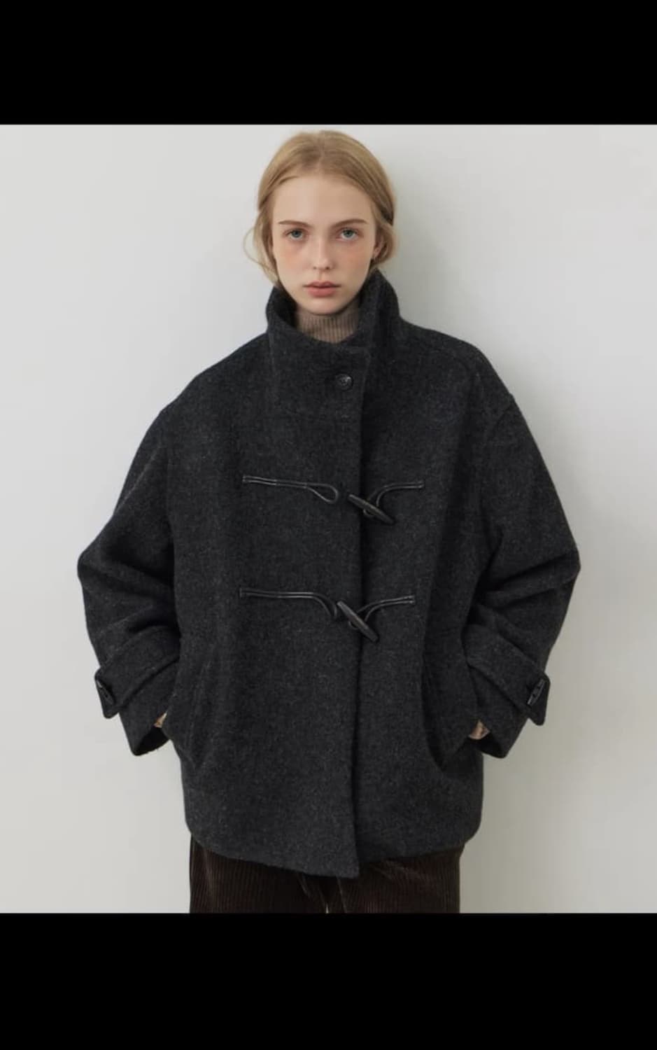 시티브리즈 울 하이넥 더플코트 상품이미지1